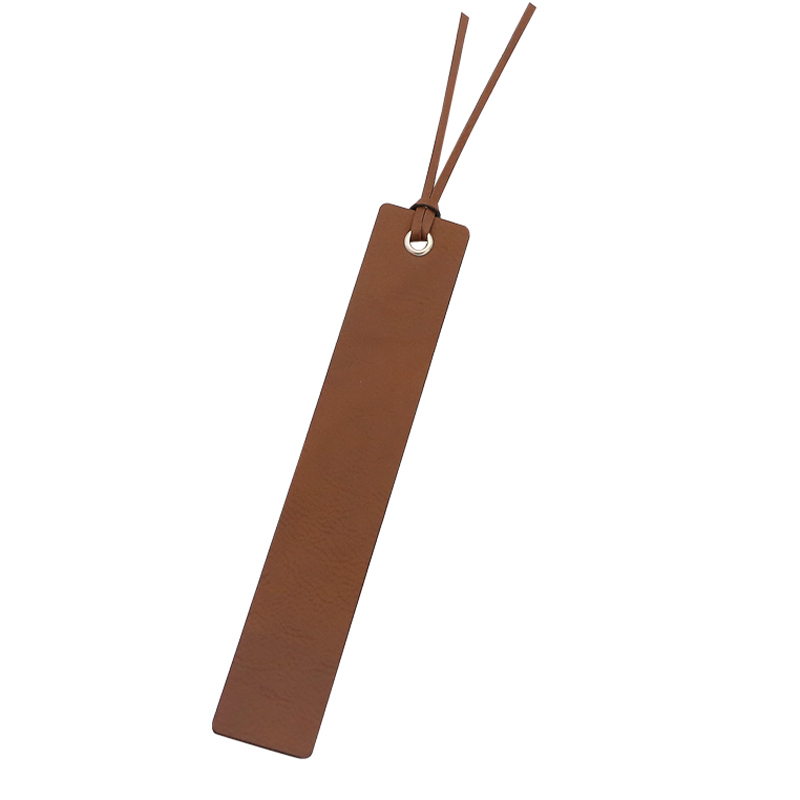 Marque-page de forme longue en similicuir laserable