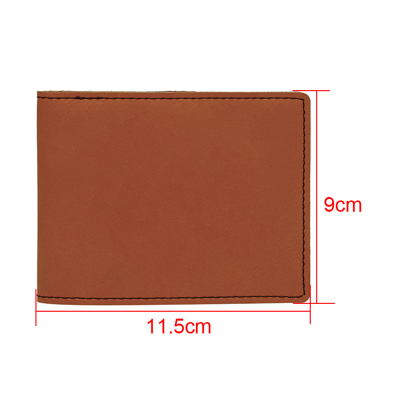 Portefeuille pour hommes à deux volets en similicuir laser avec poche pour pièces de monnaie
