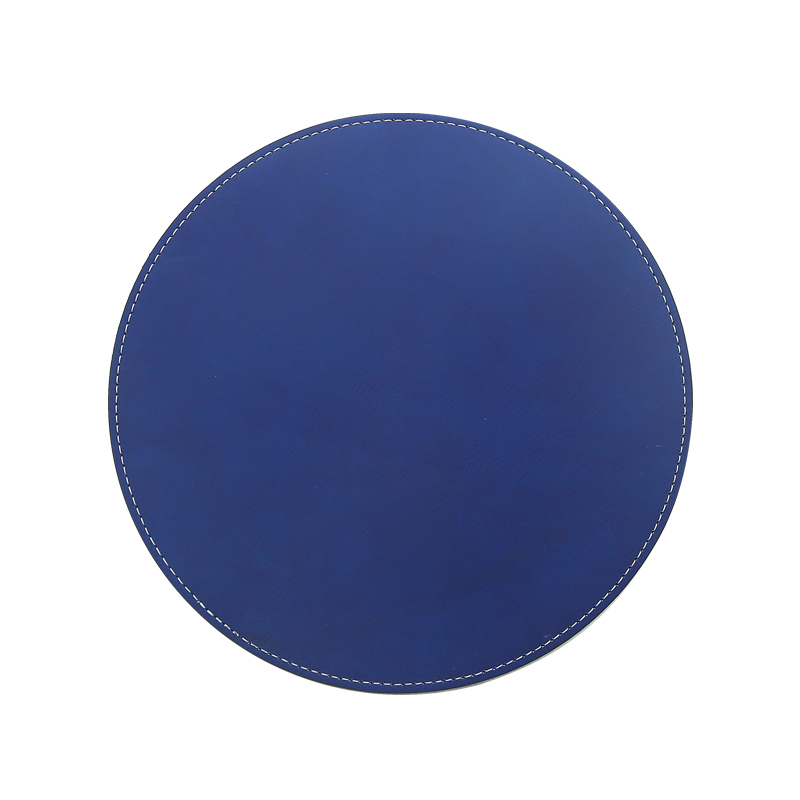 Tapis de souris rond en similicuir laser 20*20 cm