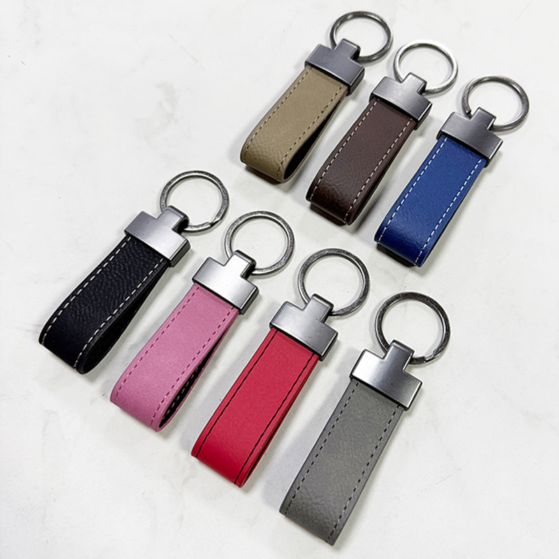 Porte-clés lanyard en similicuir laserable