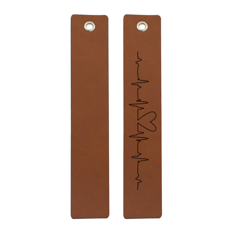 Marque-page de forme longue en similicuir laserable