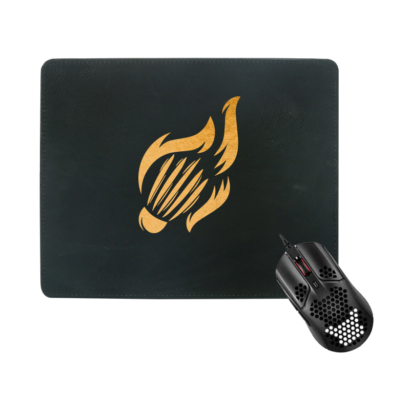 Tapis de souris rectangulaire en similicuir laser 25*20 cm