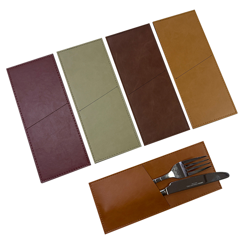 Porte-couverts en similicuir laserable