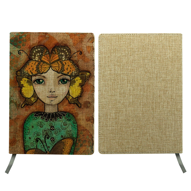 Carnet modifiable en jute par sublimation - Format A4