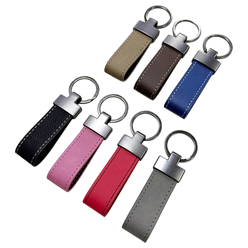 Porte-clés lanyard en similicuir laserable