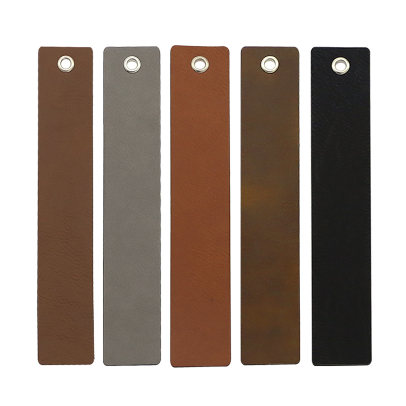 Marque-page de forme longue en similicuir laserable