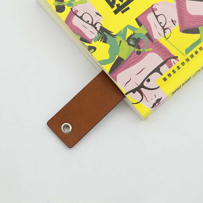 Marque-page de forme longue en similicuir laserable