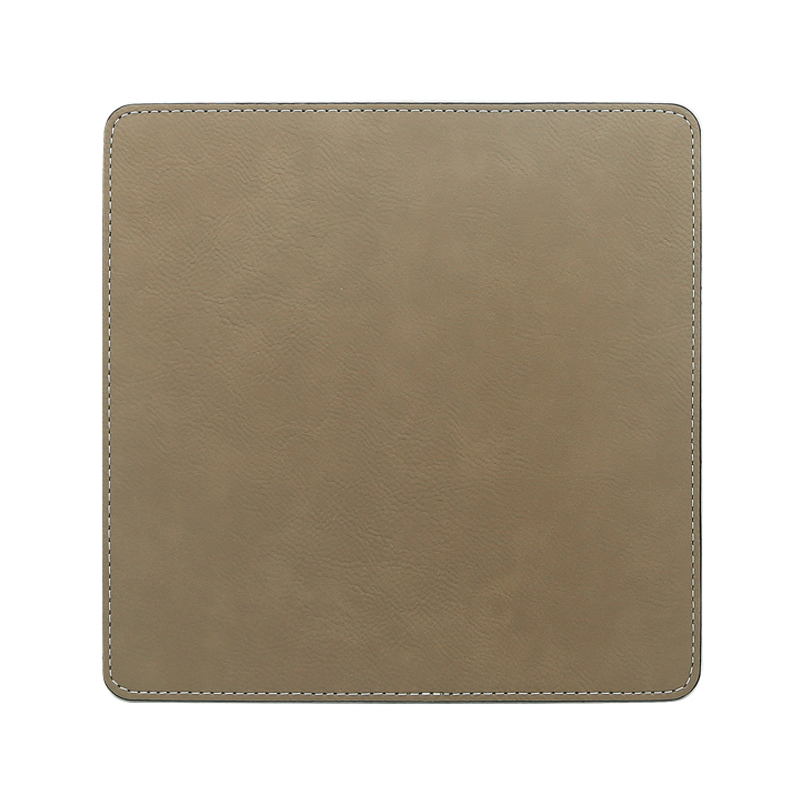 Tapis de souris carré en similicuir laser 20*20 cm