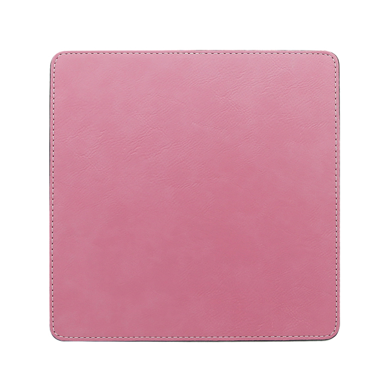 Tapis de souris carré en similicuir laser 20*20 cm