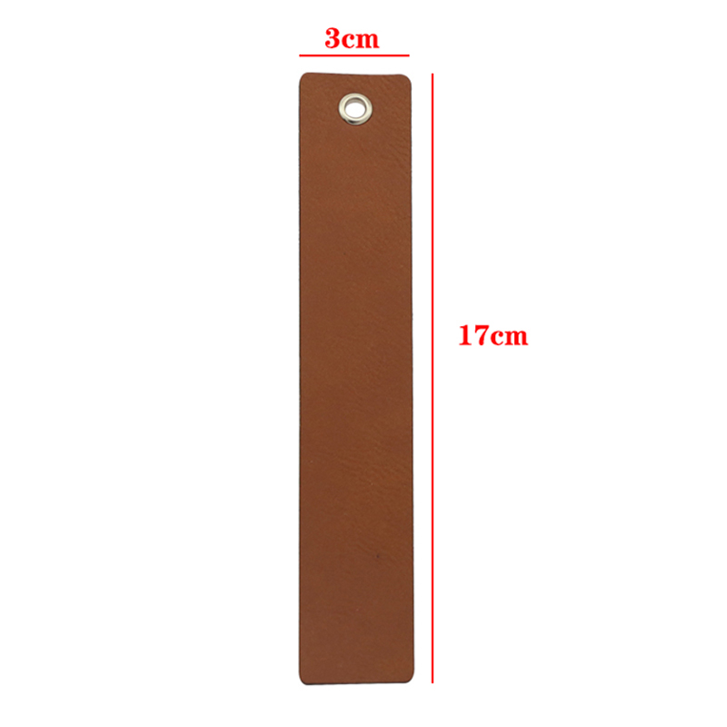 Marque-page de forme longue en similicuir laserable