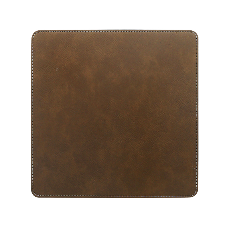 Tapis de souris carré en similicuir laser 20*20 cm