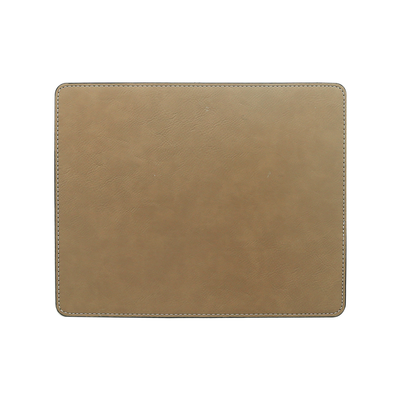 Tapis de souris rectangulaire en similicuir laser 25*20 cm
