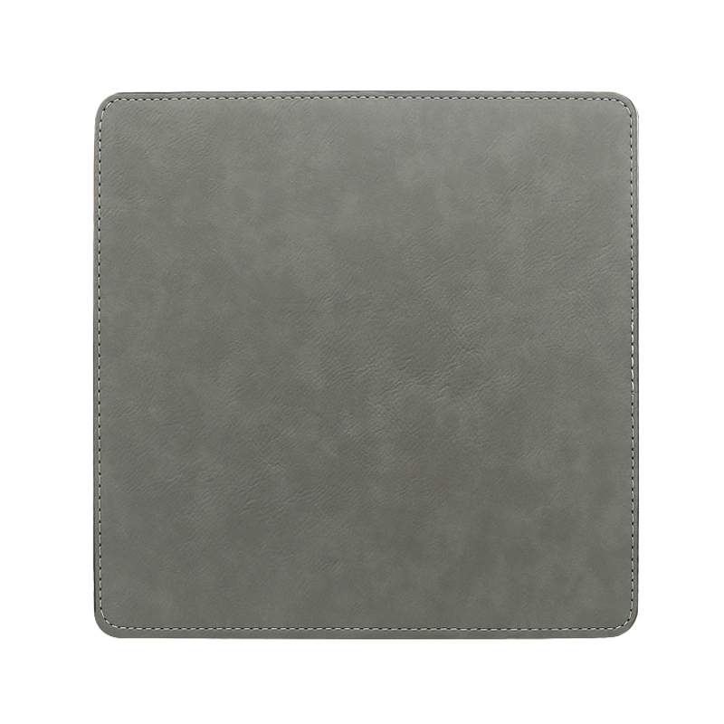Tapis de souris carré en similicuir laser 20*20 cm