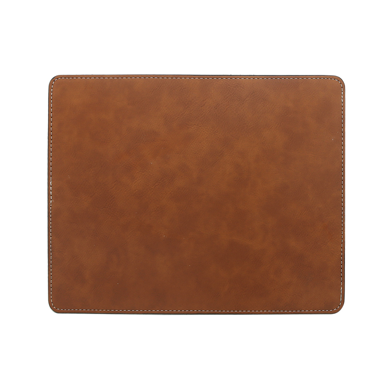 Tapis de souris rectangulaire en similicuir laser 25*20 cm