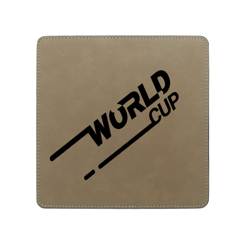 Tapis de souris carré en similicuir laser 20*20 cm