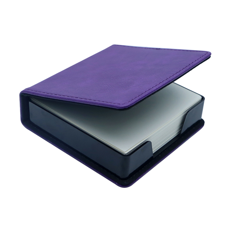 Porte-bloc-notes carré en similicuir laserable