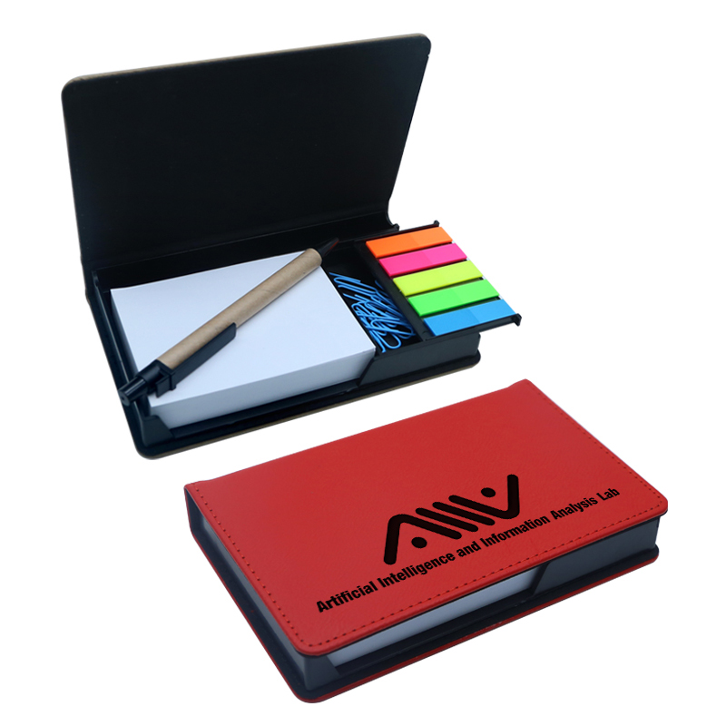 Support de bloc-notes rectangulaire en similicuir laserable