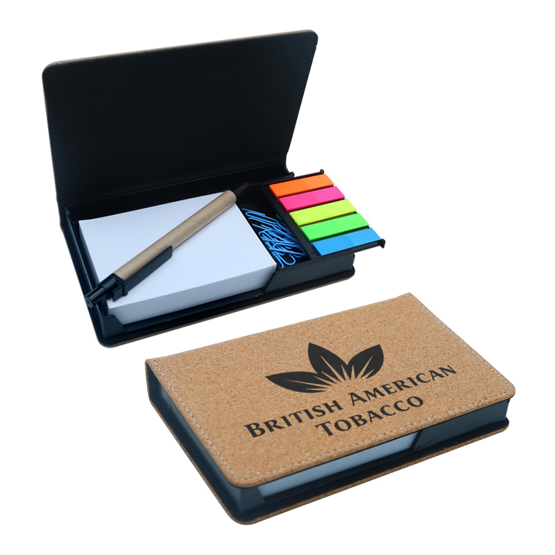 Support de bloc-notes rectangulaire en similicuir laserable