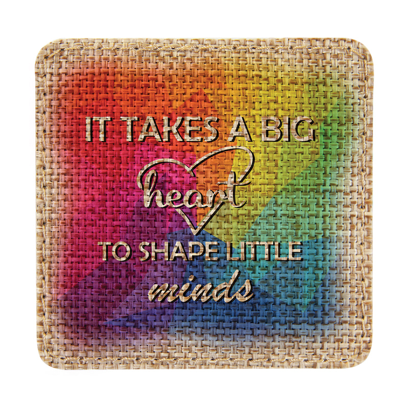 Patch sublimable carré en toile de jute de 3' x 3' avec adhésif