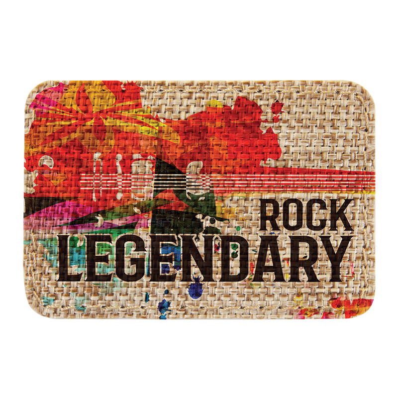 Patch sublimable rectangulaire en toile de jute 3' x 2' avec adhésif