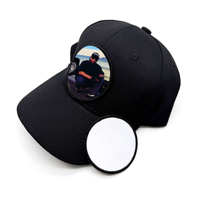 Patch Merrow rond en tissu de sublimation de 3 pouces avec adhésif