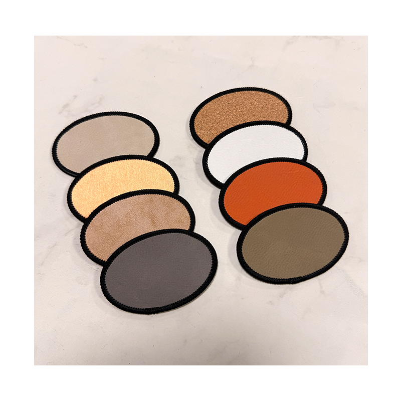 Patch Merrow en similicuir ovale laserable 3 1/2' x 2 1/2' avec adhésif