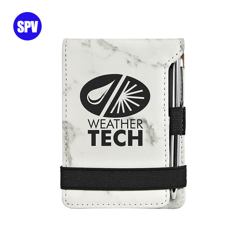 Mini bloc-notes en similicuir laser avec stylo