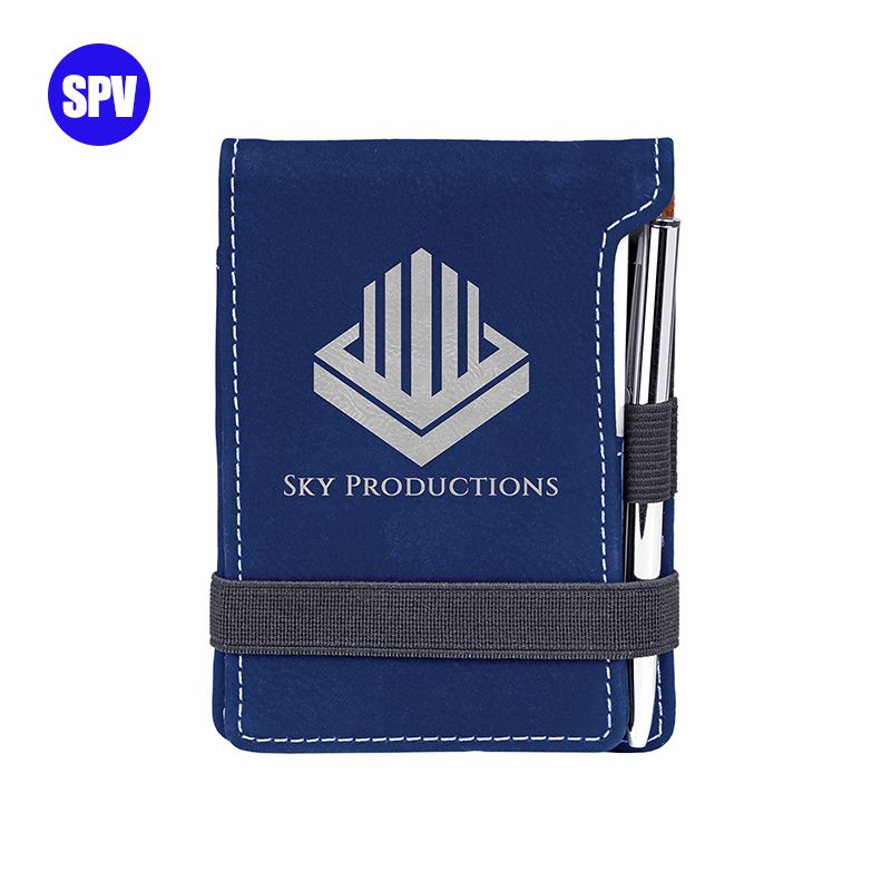 Mini bloc-notes en similicuir laser avec stylo