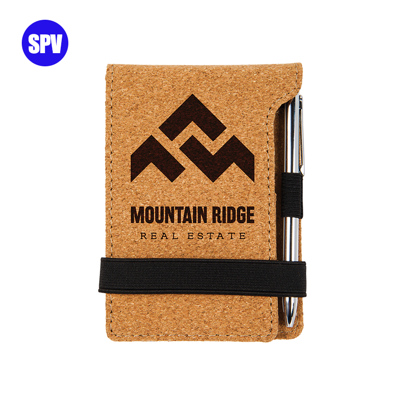 Mini bloc-notes en similicuir laser avec stylo