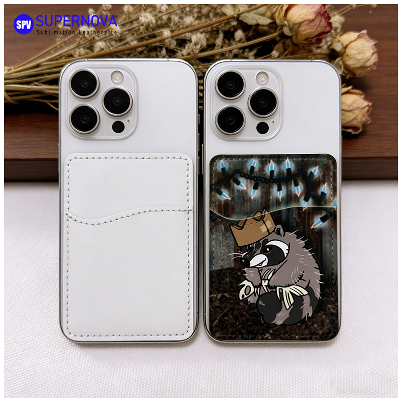 Porte-carte de téléphone en similicuir par sublimation avec aimant