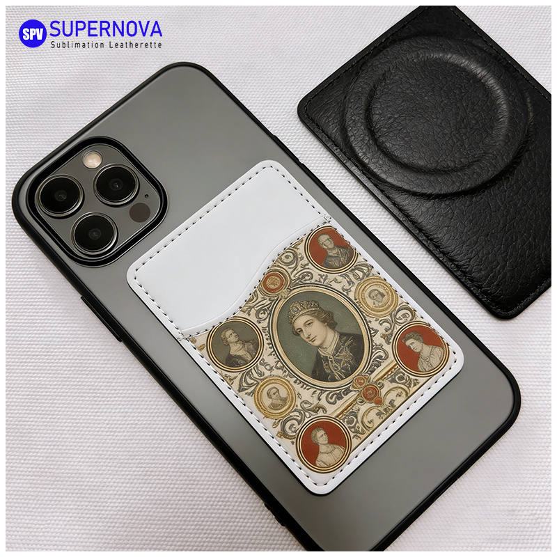 Porte-carte de téléphone en similicuir par sublimation avec aimant