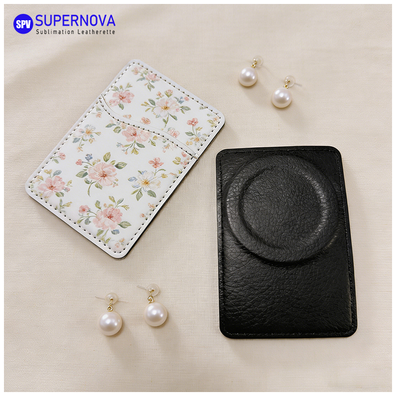 Porte-carte de téléphone en similicuir par sublimation avec aimant