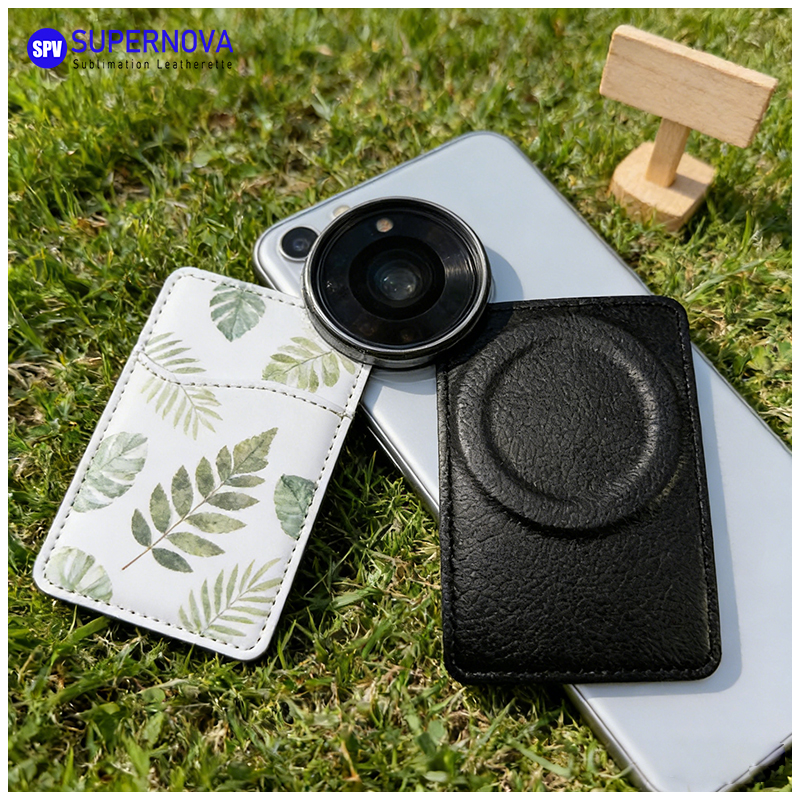 Porte-carte de téléphone en similicuir par sublimation avec aimant