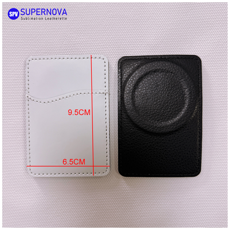 Porte-carte de téléphone en similicuir par sublimation avec aimant