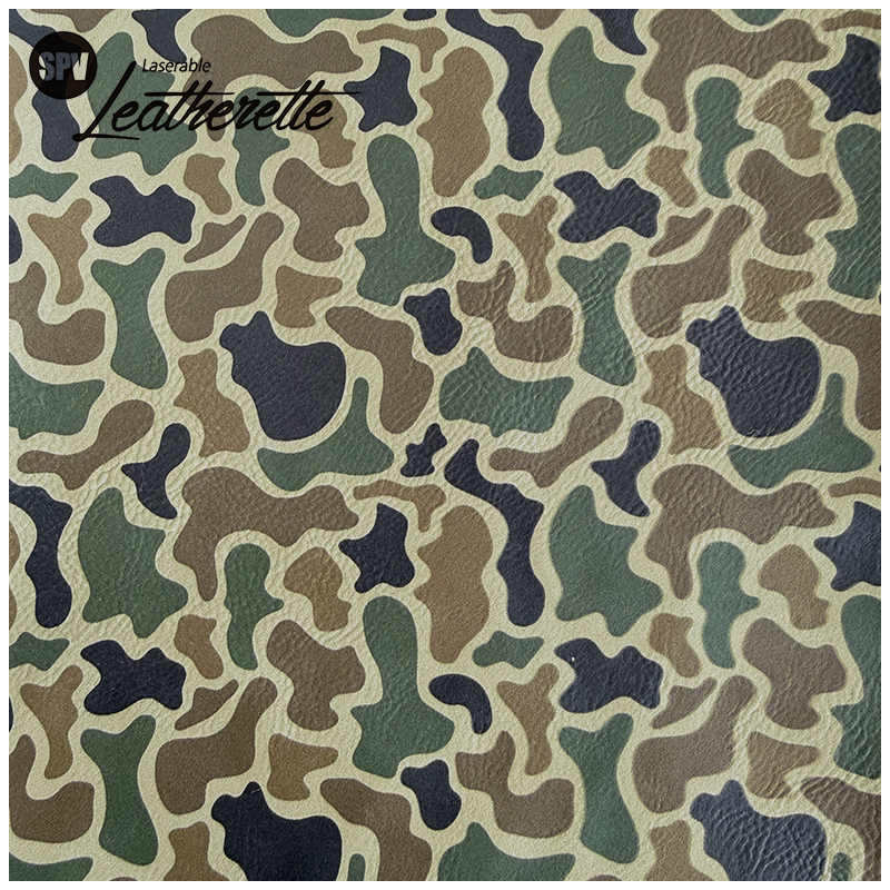 Feuille de similicuir laser laser camouflage avec adhésif/sans adhésif