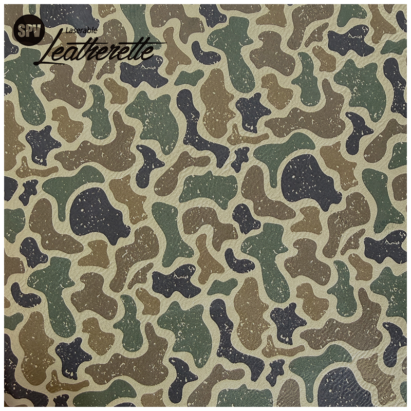 Feuille de similicuir laser laser camouflage avec adhésif/sans adhésif