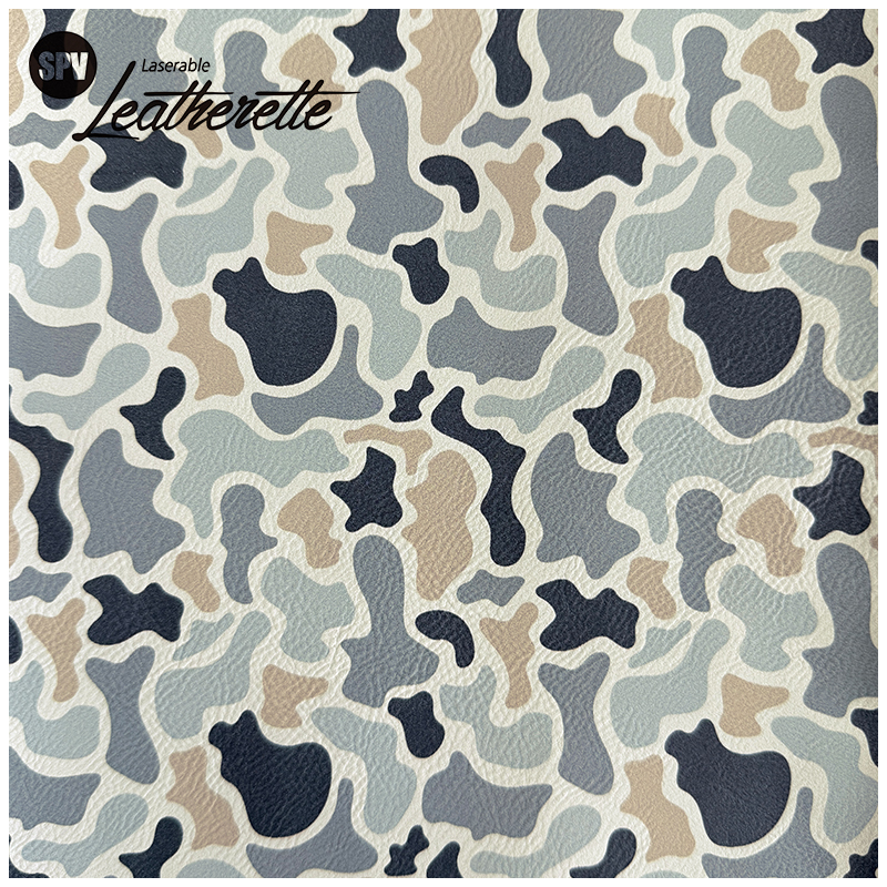 Feuille de similicuir laser laser camouflage avec adhésif/sans adhésif