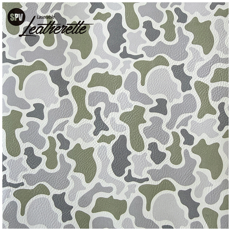 Feuille de similicuir laser laser camouflage avec adhésif/sans adhésif
