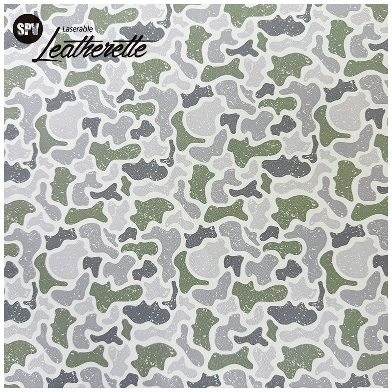 Feuille de similicuir laser laser camouflage avec adhésif/sans adhésif