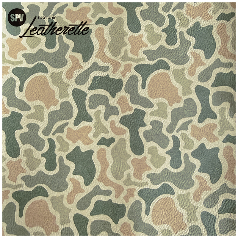 Feuille de similicuir laser laser camouflage avec adhésif/sans adhésif