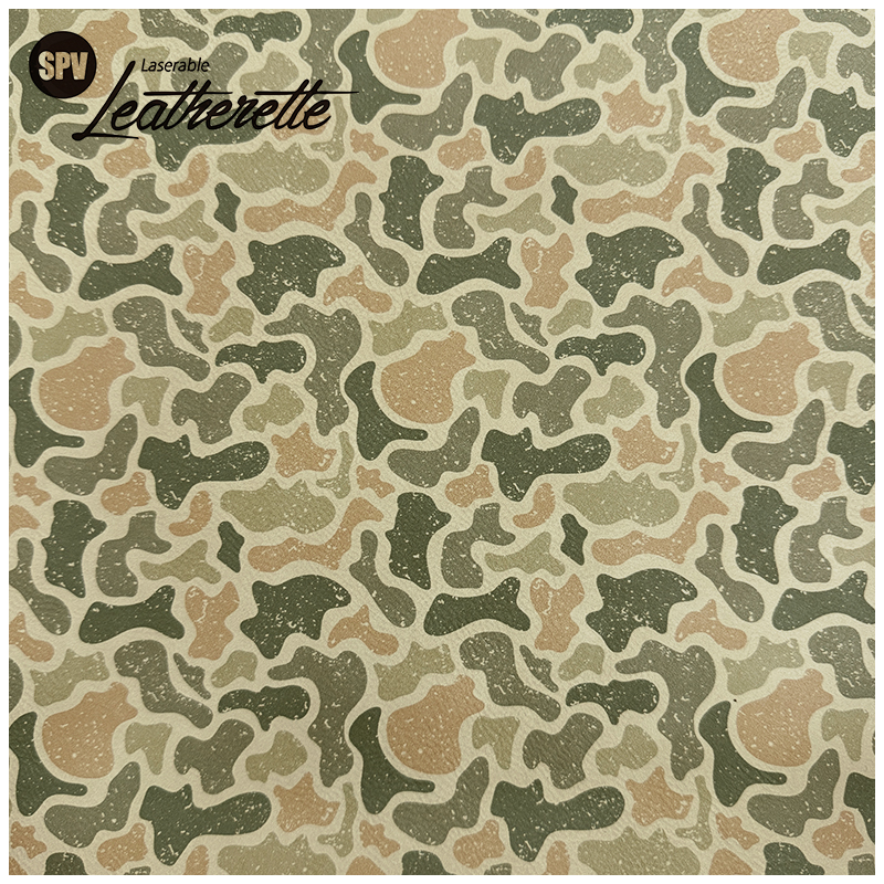 Feuille de similicuir laser laser camouflage avec adhésif/sans adhésif