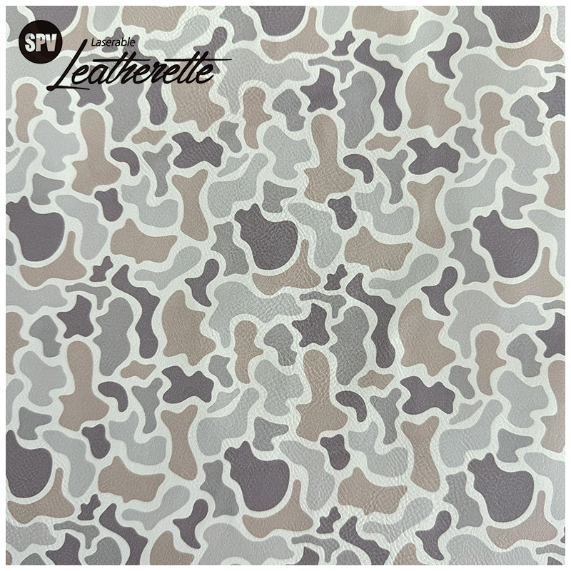 Feuille de similicuir laser laser camouflage avec adhésif/sans adhésif