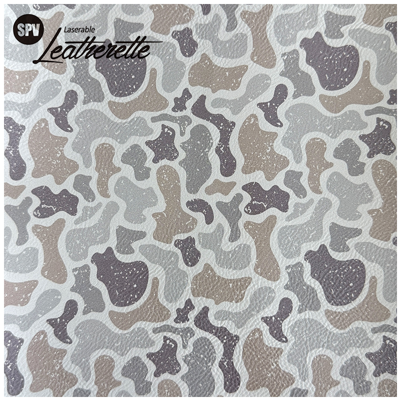Feuille de similicuir laser laser camouflage avec adhésif/sans adhésif