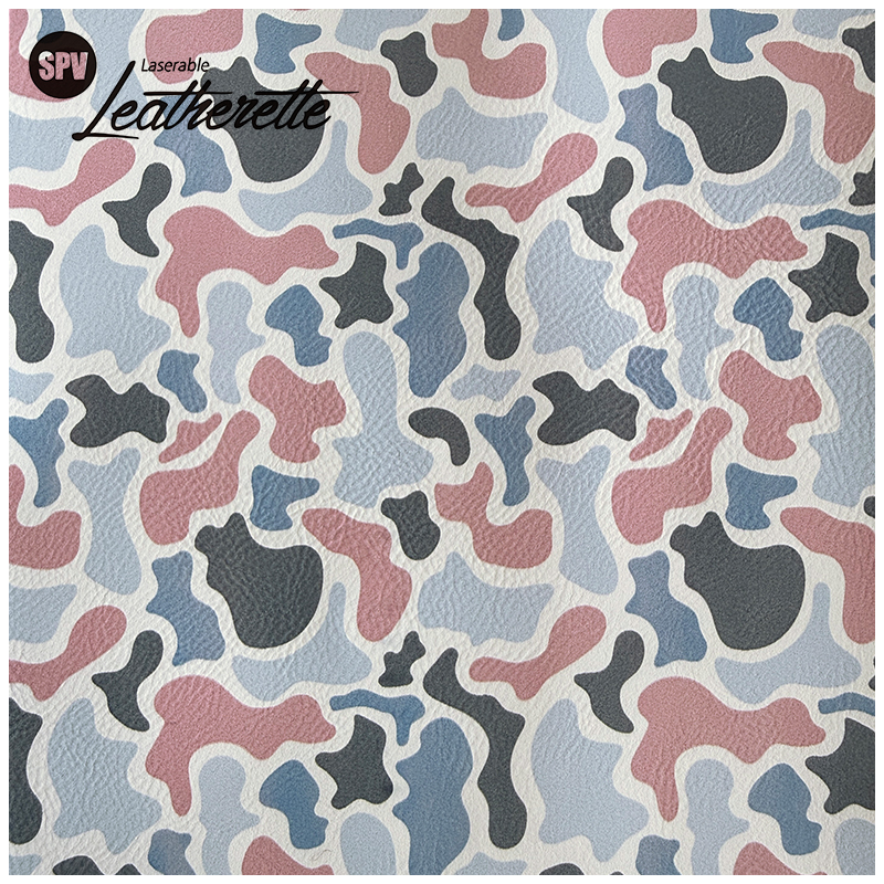 Feuille de similicuir laser laser camouflage avec adhésif/sans adhésif