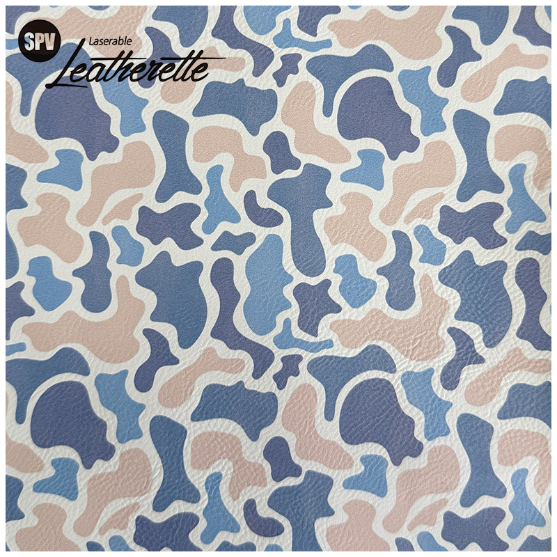 Feuille de similicuir laser laser camouflage avec adhésif/sans adhésif