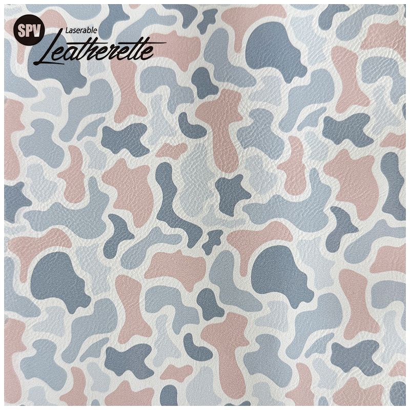 Feuille de similicuir laser laser camouflage avec adhésif/sans adhésif