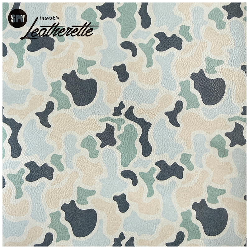 Feuille de similicuir laser laser camouflage avec adhésif/sans adhésif