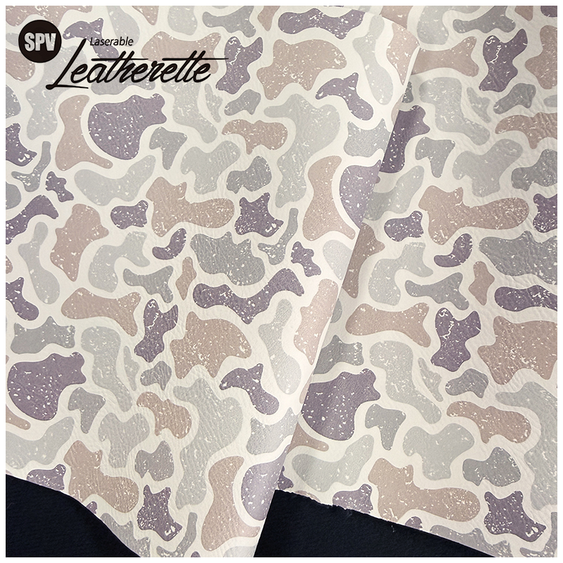 Feuille de similicuir laser laser camouflage avec adhésif/sans adhésif