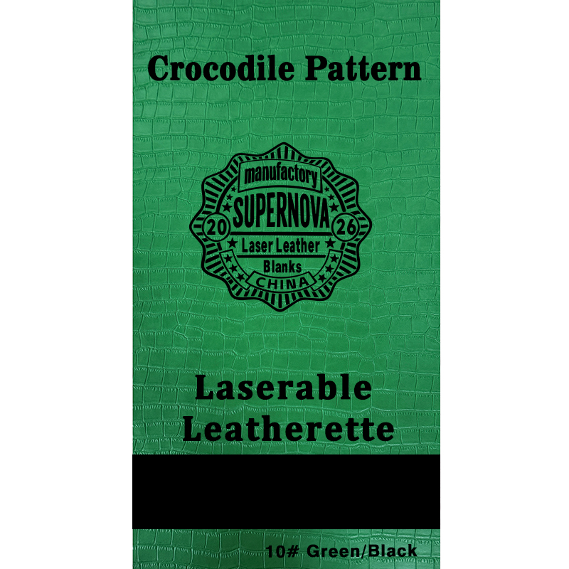 Feuille de similicuir laser gaufré crocodile avec adhésif/sans adhésif