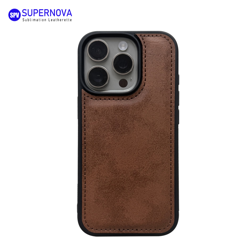 Étui de téléphone en similicuir laserable